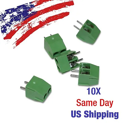 Two 2 Pin Screw Terminal Block Connector 3.5mm Pitch Straight PCB 10PCS US SHIP! • $7.39
