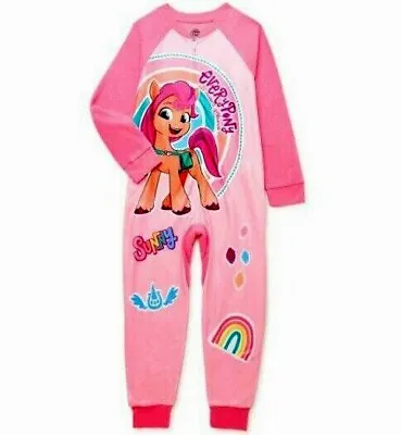 My Little PONY Pajamas New Girls SIze 7/8 Fleece Zip-Up Pjs Sunny StarScout USA • $24.99