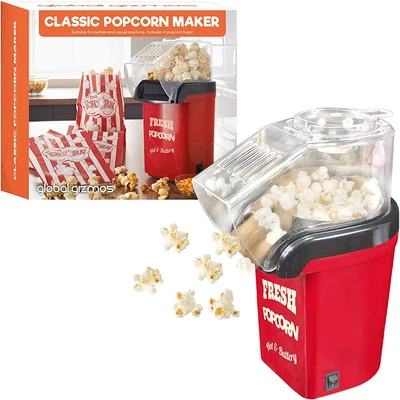 £16.95 • Buy WICKEDGIZMOS RETRO FAT-FREE HOT AIR POPCORN MAKER / POPCORN POPPER MACHINE 1200w