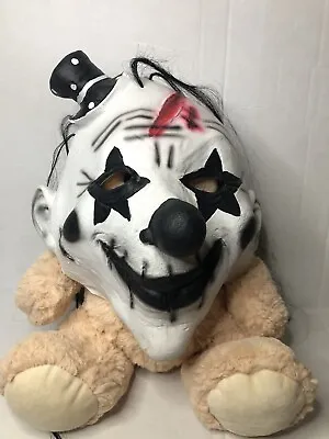 Halloween Killer Clown Mask With Mini Hat Wicked Scary Circus Small Adult Teen • $10