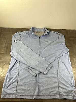 Orvis Shirt Mens XL Blue Long Sleeve Zip Jacket  • $10.41