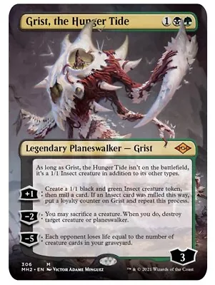 BORDERLESS - Grist The Hunger Tide PACK FRESH NM MH2 Mythic Planeswalker • $12.69