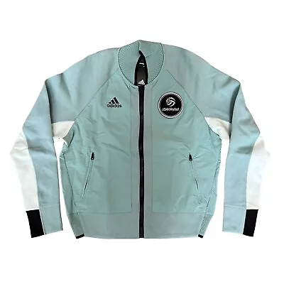 Adidas Team USA Volleyball Jacket Vapour Steel FK1035 Women Size Medium NEW • $39.99