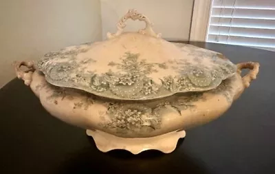 T & R Boote Waterloo Potteries Lilac Pattern Vegetable/Soup Tureen • $65