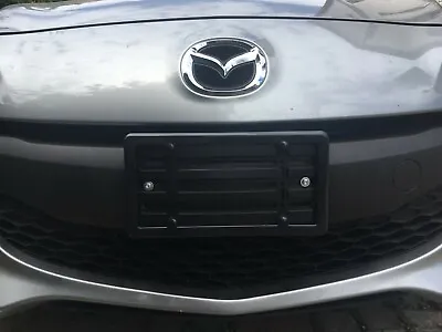 Front Bumper License Plate Mount Bracket + BLACK Frame For MAZDA  FREE SHIPPING • $16.10