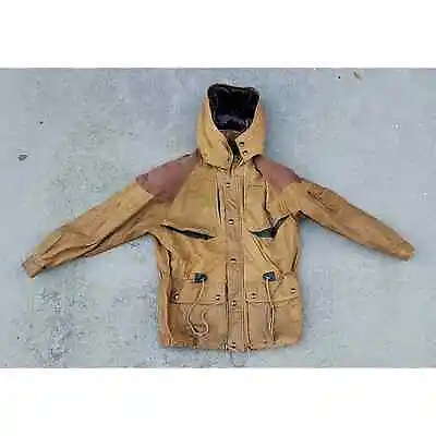 Vtg Hurricane Collection Leather Parka Jacket With Detachable Hood • $249.99
