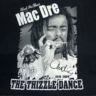 Vtg Mac Dre 1970 - 2004 Heavy Cotton Black Full Size Men Women Shirt AA2095 • $18.28
