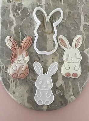 Easter Bunny Cookie Cutter /Kids Play Doh Stamp. Fondant Embosser Stamp FULL SET • $11.95