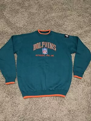 VTG Pro Line Logo Athletic Authentic Miami Dolphins Pullover Sweatshirt Men’s XL • $40.99