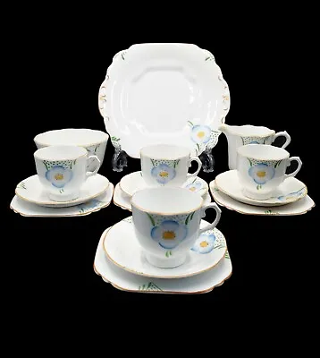 Vintage Wellington China Art Deco Hand Painted Part Tea Set  J.H.C & Co Longton  • £25