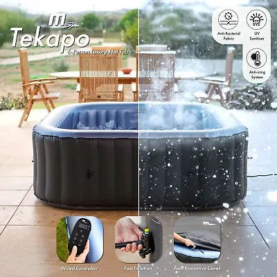 £319.95 • Buy Mspa Tekapo Hot Tub 4-6 Person Inflatable Bubble Spa Square 2 Year Warranty 