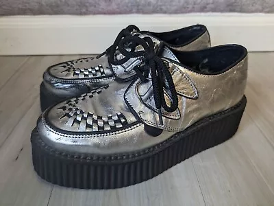 £48.92 • Buy Underground London 4 Original Wulfrun Creeper Silver Leather Double Sole