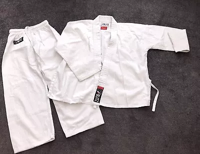 BLITZ Reinforced Judo/ Karate Outfit  Size 130 Cms  White Childrens 100% Cotton • £5