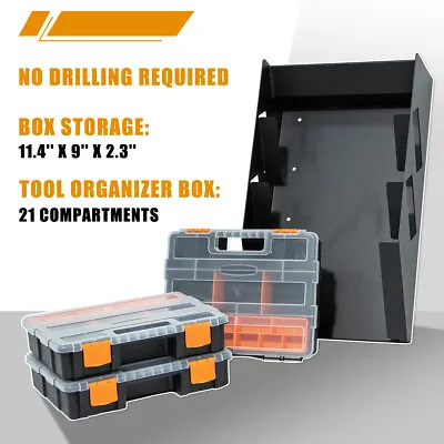 Hanging Tote Kit For Van Shelving Storage 3 Plastic Storage Box W/ 1 Hang Holder • $74.50