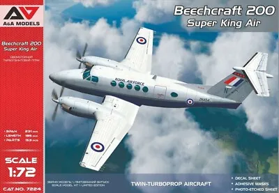 $44.90 • Buy New! A&A Models 7224 Beechcraft 200 Super King Air - 1:72 Scale Model Kit