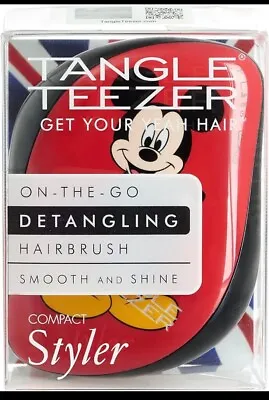 Tangle Teezer Disney Mickey Mouse Red Compact Detangling Styler Hairbrush • £4.99