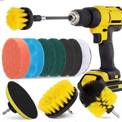 $13.99 • Buy Drill Brush Set 3/8/12 Pc Tile Grout Power Scrubber Cleaner Spin Tub Shower Wall