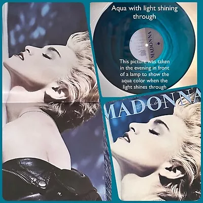 Original 1986 Australian Dark Aqua Vinyl Pressing Madonna True Blue Lp • $125