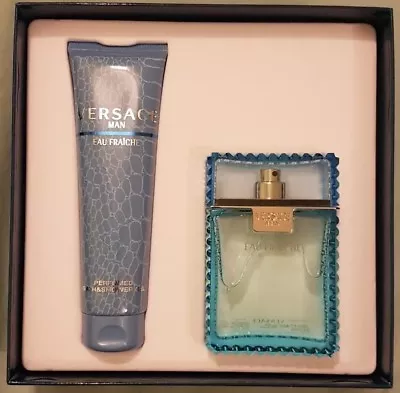 Versace Eau Fraiche Gift Set For Men: EDT 3.4oz & Shower Gel 5oz NEW Authentic • $69.99