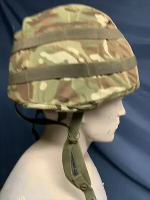 NEW Genuine British Army-Issue Mk 7 MTP Helmet Cover & Cam Strips. Size S/M • £4.95