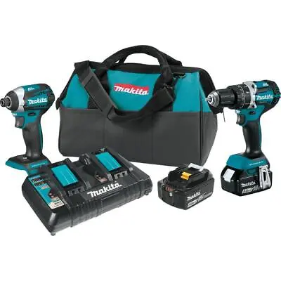 MAKITA XT275PT 5.0Ah 18V LXT Lithium-Ion Brushless Cordless 2-Piece Combo Kit • $309.99