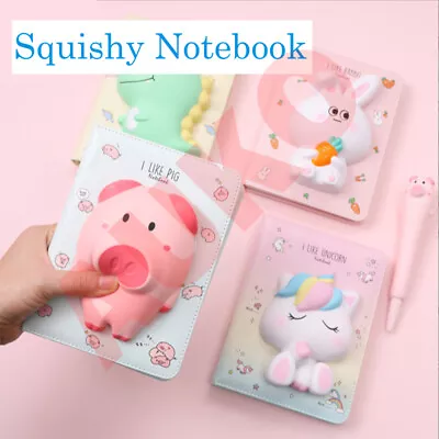 Cute Squishy Diary Writing Note Book Decompression-Stress Relieve School Student • $24.99