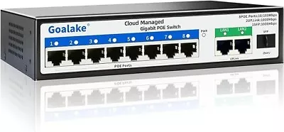 11-Port Manages Pos Switch With 8 Ports Poe + Switch @ 120W 2 Gigabit Uplink • $29.99