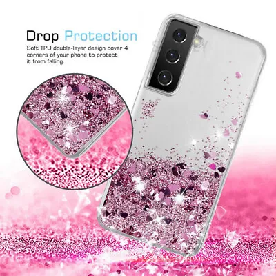 $7.44 • Buy For Samsung S22 Ultra S21 S20 FE A52 A72 A12 Glitter Quicksand Clear Case Cover