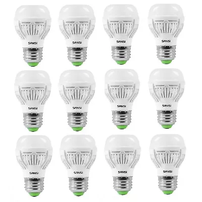 SANSI 60W Ceramic 12 Pack LED Light Bulb 900lm 9W A15 Daylight 5000K E27 Home  • $19.69