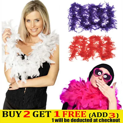 £5.99 • Buy 1pc 2M Feathers Boa Strip Fluffy Ostrich Wedding Decor Craft Costume Dressup