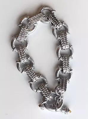 Judith Ripka - Sterling Silver Chain Link Toggle Bracelet • $69.99