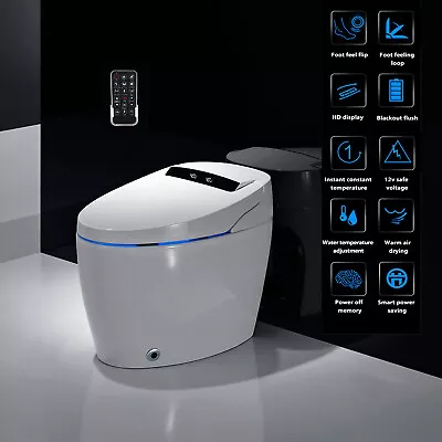Elongated One-Piece Modern Smart Toilet With Advance Bidet And Soft Closing Seat • $581.66