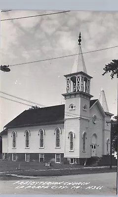 PRESBYTERIAN CHURCH La Porte City Ia Real Photo Postcard Rppc Iowa History • $7.30
