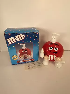 M&M's Ceramic Soap Dispenser Red Thumbs Up “I’m Baad” 1999 New Open Box RARE • $19.99