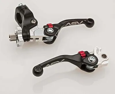 ASV F4 Brake Clutch Lever Set Black Short Ht Start Honda CRF150R CRF250R CRF450R • $215