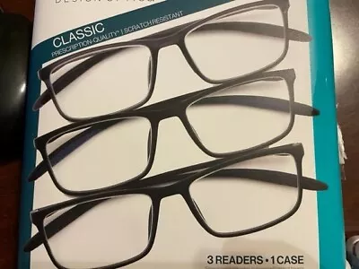 Design Foster Grant Full Frame Flexible Readers Reading Glasses 3 PK +1.25 OPEN • $12.79