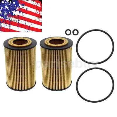 Set Of 2 Engine Oil Filter Kits For Hengst For VW Jetta Golf Beetle Audi A3 TDI • $12.92