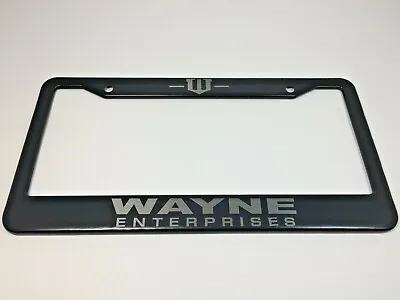 Batman Wayne Enterprises Black Powder Coated Stainless Steel License Frame + Cap • $19.99