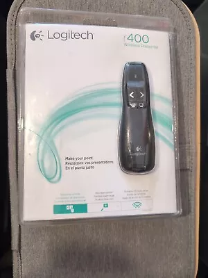 Logitech R400 Laser Presentation Remote USB 15m Clicker Black New • £9.99