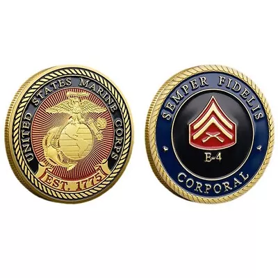 United States Marine Corps Challenge Coin Corporal E4 EST 1775 Commemorative • $3.79