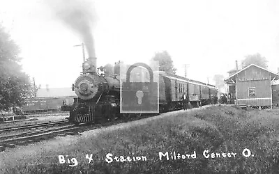 Railroad Train Station Depot Big 4 Milford Center Ohio OH - 4x6 Reprint • $4.99