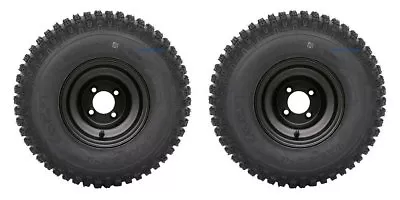 8  BLACK STEEL GOLF CART WHEELS And 18x9.5-8  KNOBBY TIRES (SET OF 2) • $149.95