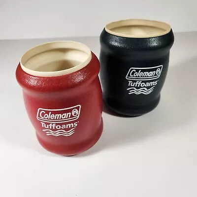2 Vintage Coleman Tuffoams Insulated Beer Soda Can Koozies • $12.99