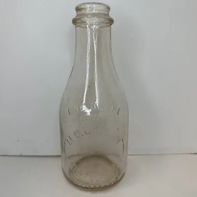 Quart Embossed Milk Bottle McClenny Dairy NORFOLK VIRGINIA VA • $9.74