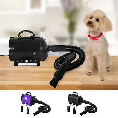 £56.99 • Buy 2800W Dog Hair Dryer Pet Grooming Blaster Water Blower Dryer W/ Three Nozzles