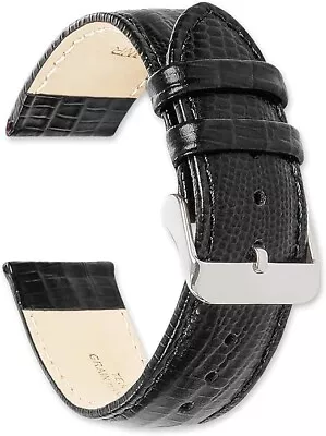 DeBeer Teju Lizard Grain Watch Band/Strap 18mm Black • $17.77