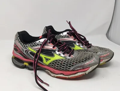 Mizuno Shoes Womens W10 Wave Creation 17 Road Running Marathon Gray Sneakers • $50