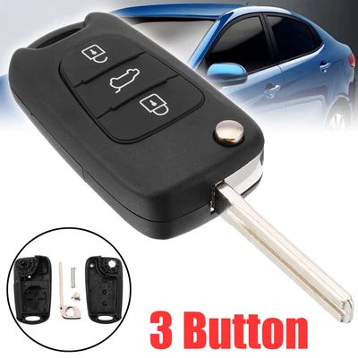 $7.66 • Buy Car Key Pad 3 Buttons Car Remote Key Cover Shell Case For Hyundai I20 I30 Kia M