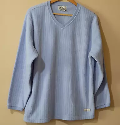 NYL New York Laundry V-Neck Sweatshirt Blue Men's XL #p88-17 • $16.80