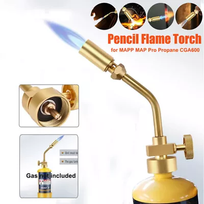 Solid Brass Pencil Flame Gas Soldering Welding Torch Head For MAPP MAP Propane • $13.80